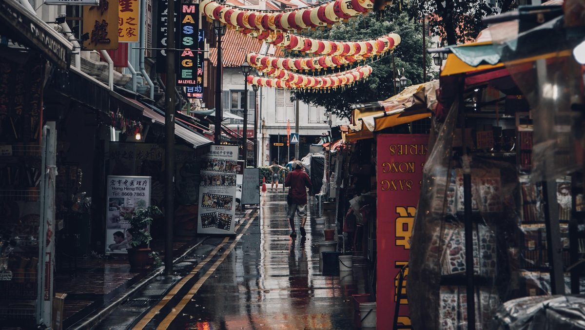 Chinatown on a Rainy Day